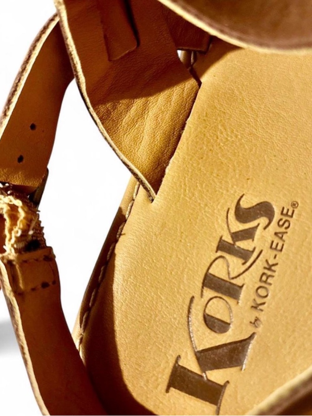 Kork-Ease Women's Ankle-strap Brown leather Sandals Sz 7M - Picture 4 of 7